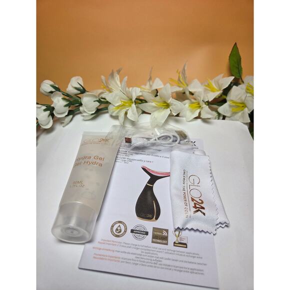 GLO24K UNLEASH THE POWER OF GOLD NECK AND FACE MASSAGER NEW OPEN BOX - Picture 5 of 5